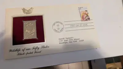 I'm offering a 'Wildlife of our Fifty States Black-footed Ferret' First Day of Issue stamp, a piece...