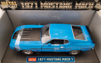 1:18 Diecast Sun Star 1971 Ford Mustang Mach 1 Grabber Blue 351