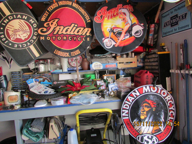 Metal signs Harley Davidson and Indian Motorcycles in Motorcycle Parts & Accessories in Strathcona County - Image 4