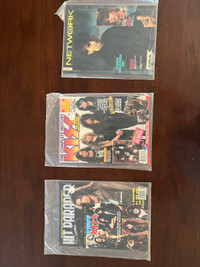Music magazines featuring Kiss, Rush, etc…