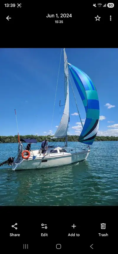 Winter storage and spring launch included 1992 Hunter 27 sailboat in great condition—an ideal coasta...