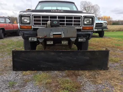 Used Heavy Duty Front Push Bumper. Heavy Steel Construction with Rubber Cover. In Good Useable Condi...