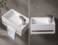 Stone Resin Solid Wall-Hung Bathroom Ramped Basin Markham / York Region Toronto (GTA) Preview