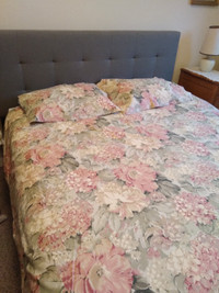Queen Bed spread & chair