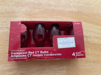 Transparent Red C7 bull 4 in the box $.60