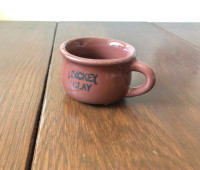 Small Vintage Clay Pottery Cup Dickey Brown Display Tiny Decor