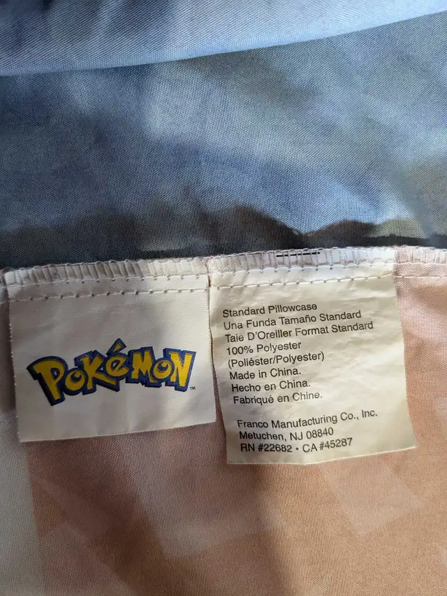 Pokemon Pillow Case Pikachu Standard size  in Bedding in Charlottetown - Image 4