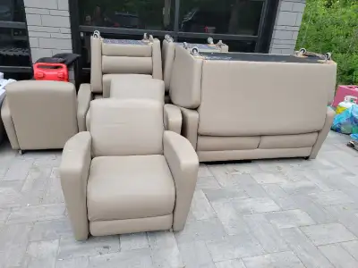FREE LEATHER SOFA AND ARMCHAIR, View more