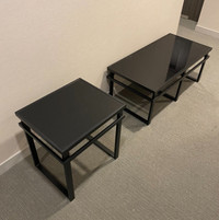 Tempered Glass Coffee Table Set