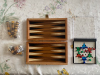 Mini Travel Backgammon and Chinese Checkers games for sale 