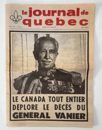 Journal de Québec, vol. 1, no. 1, lundi 6 mars 1967