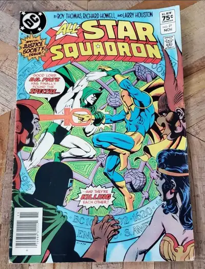 Great issue featuring the original JSA, Dr. Fate and the Spectre. Sold in protective bag as is. Cash...