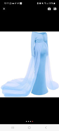 Blue maternity gown