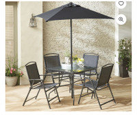 Outdoor table glass set 