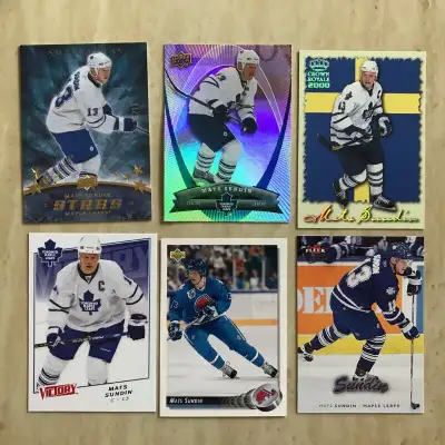 Lot de 11 cartes de hockey différentes - Mats Sundin, View more