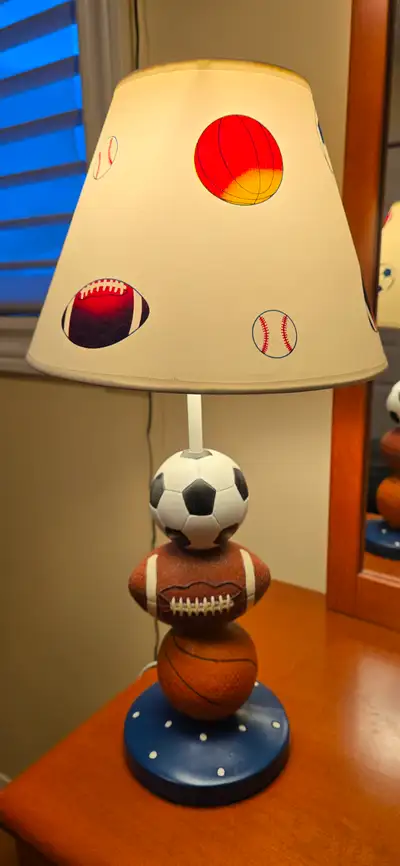 Sport Balls Bedroom Nightstand Lamp Resin Single-Bulb, View more