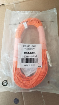 Belkin F2F402LL-20M 20m Orange Duplex Optic Fiber Cable