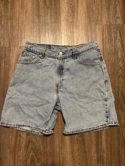 Vingage Levi’s Loose Fit Jorts With Hand Painted Spider Decal, View more