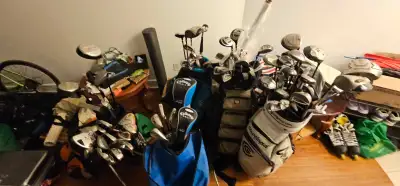 Golf clubs and bags for sale, any reasonable offer is accepted., View more