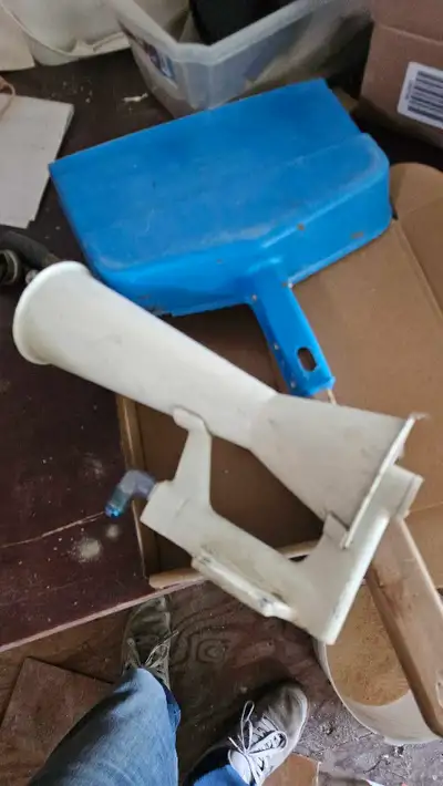 White Vintage Aircraft Venturi Vacuum Gauge Air Supply Assembly. This device when mounted on the sid...