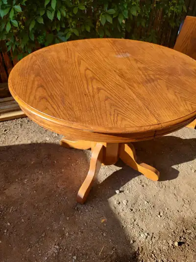 Round Oak Dining Table, View more