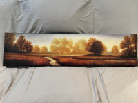 Autumn print on canvas with wood frame