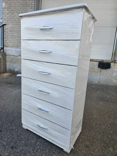 Modern 6-Drawer White Dresser, View more