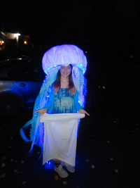 JELLYFISH HALLOWEEN COSTUME WITH TENTACLES & LED LIGHTS