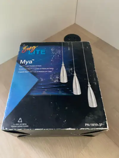 SET OF 3 Satin Nickel Modern Hanging Pendant Light, View more