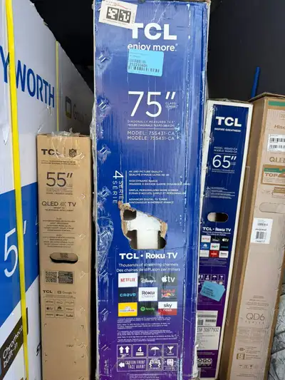 TCL 75" 4K UHD Roku Smart TV - 75S431-CA, View more