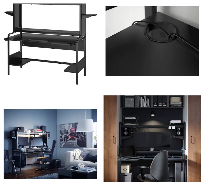 FS IKEA FREDDE desk, POANG chair, 3 drawer, tree stand Chairs