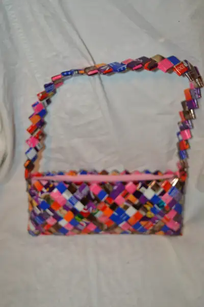Candy Wrapper Woven Clutch / Purse, View more
