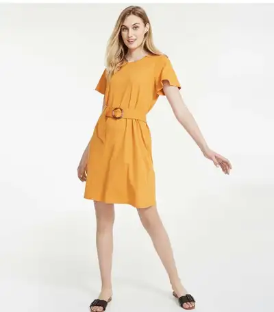 Joe Fresh Orange Belted T-Shirt Dress - New - Large, View more