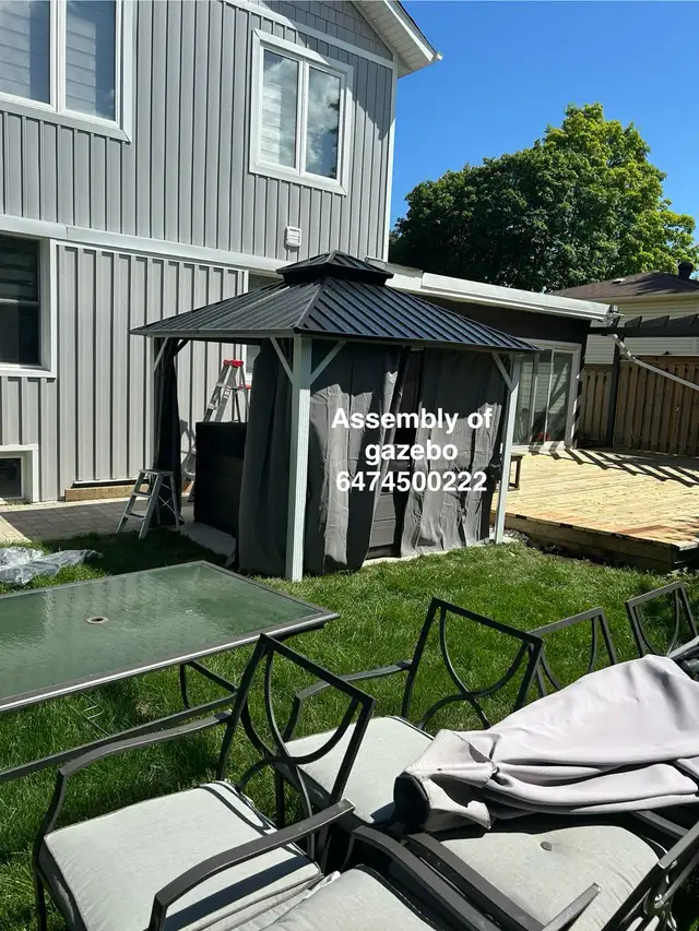 assembly of gazebo in Outdoor Tools & Storage in Oakville / Halton Region - Image 8
