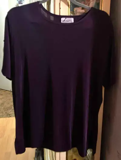 Women Top Purple with Short Sleeves - Size XL, View more