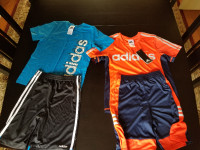 Kids size 7 Adidas outfits (shorts and shirts) – BRAND NEW!