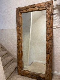 Awesome Heavy Teakwood Mirror, 79”x39”