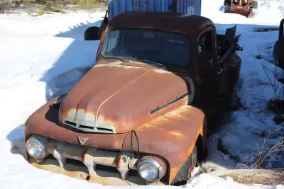 Classic Ford Mercury Truck for sale. Body is in decent condition. A perfect project for the person w...