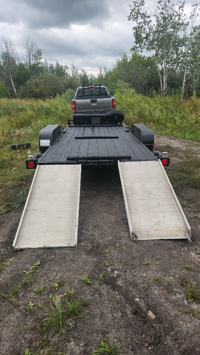 Rent or Hire 17ft Tandem Flat Deck Utility Trailer Winch & Ramps