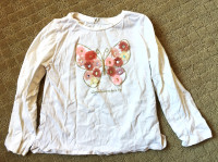 Butterfly Floral  Long Sleeve Top T-shirt Sz 5-6