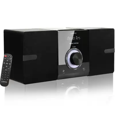LonPoo Micro Hi-Fi Compact Stereo System Bluetooth, View more