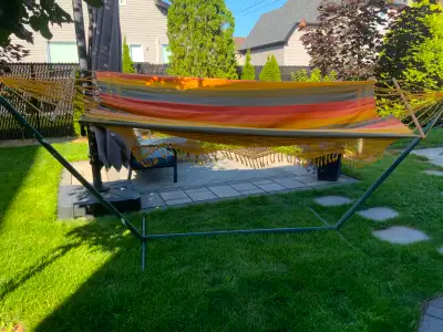 Hamac double  106'' long x 60'' large avec base double en acier, View more