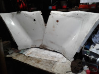 1965 Mustang Coupe Inside Rear Metal Quarter Panels White Pair