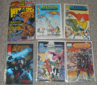 Comics, Magnor 1 to 3,Union 1,Ultraverse Strangers 1, Legacy 1 +