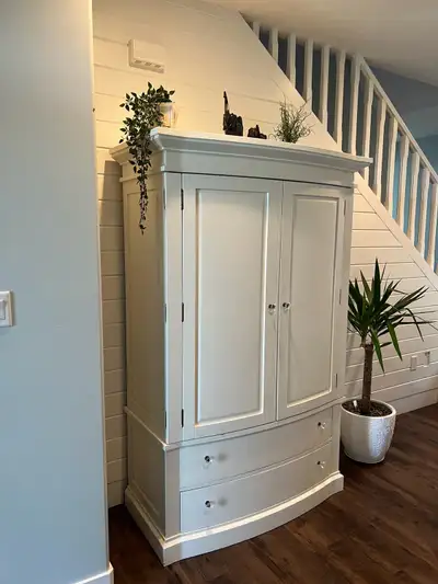 Large wooden armoire or tv cabinet , View more