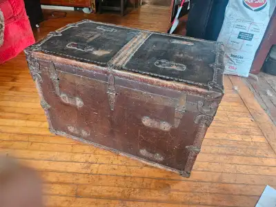 Antique shipping trunk, View more