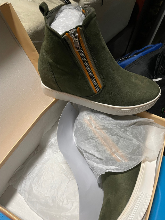 Brand new green suede boots size 7 in Women's - Shoes in Barrie - Image 3