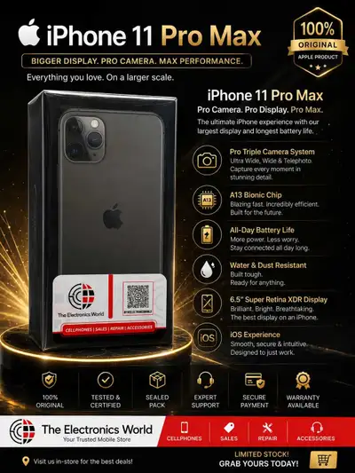 Factory Sealed | Brand New | Original Apple Experience flagship performance with the iPhone 11 Pro M...