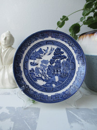 Porcelain Saucer "Blue Willow" by Johnson Bro's, England 1990s