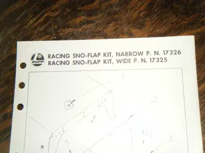 Rupp Racing Sno Flap Kit Narrow and wide Snowmobile 1970 shipping available at your cost any questio...